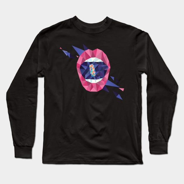 Pills in my Mouth - Triangled Lips Long Sleeve T-Shirt by XOOXOO